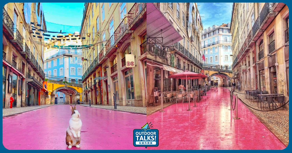 灑滿螢光粉紅的時尚酒吧街💕葡萄牙必拍景點Pink Street📍